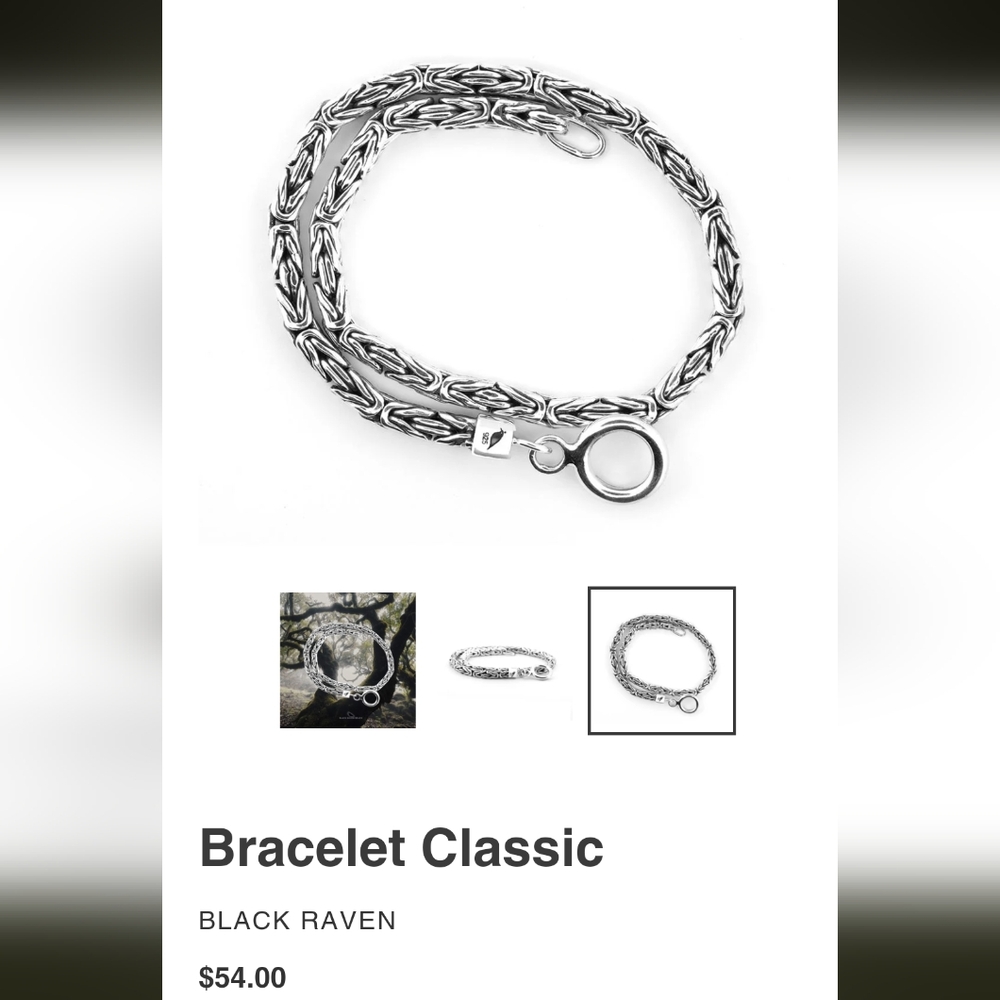 Black raven beads classic charm bracelet and special edition claw lock